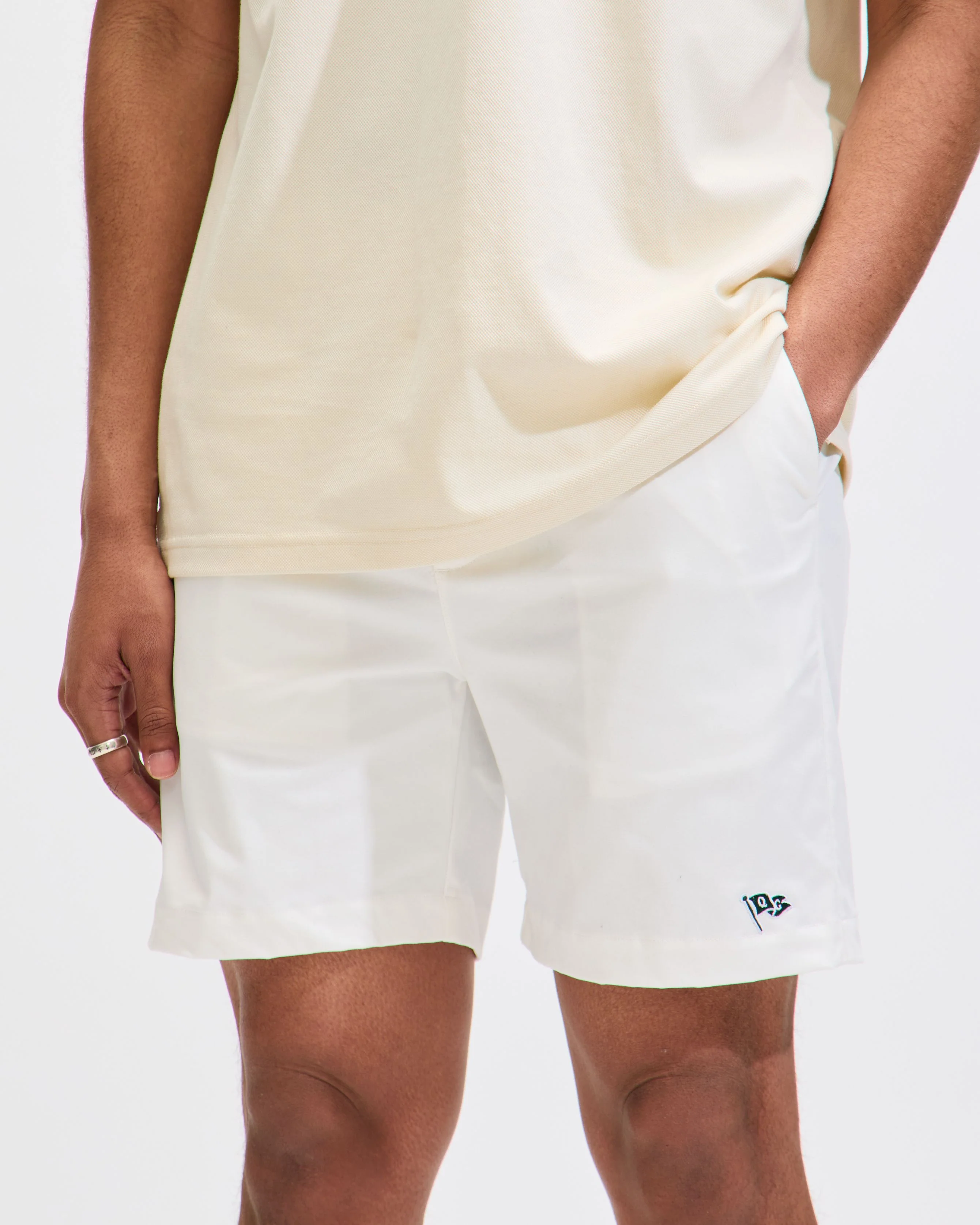 Pennant Chino Shorts in Beige