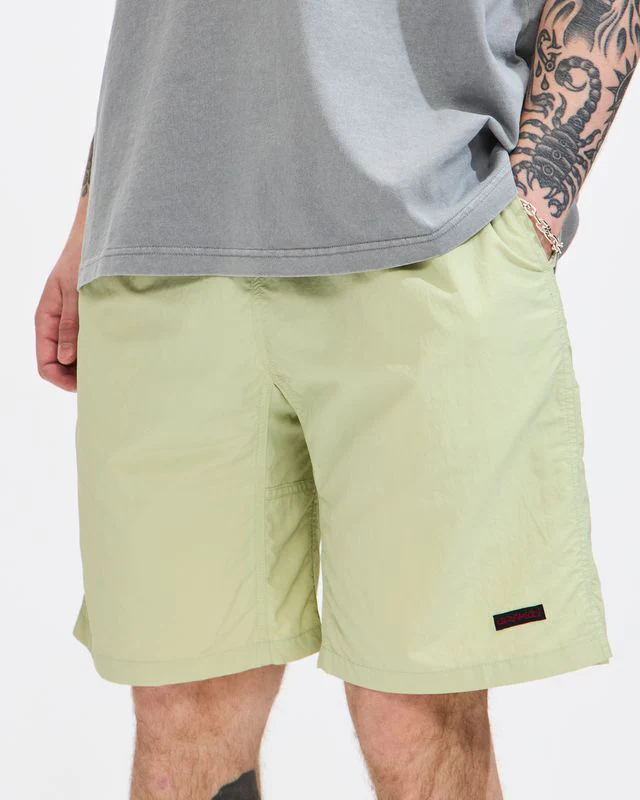 Nylon Packable G-Short in Lime