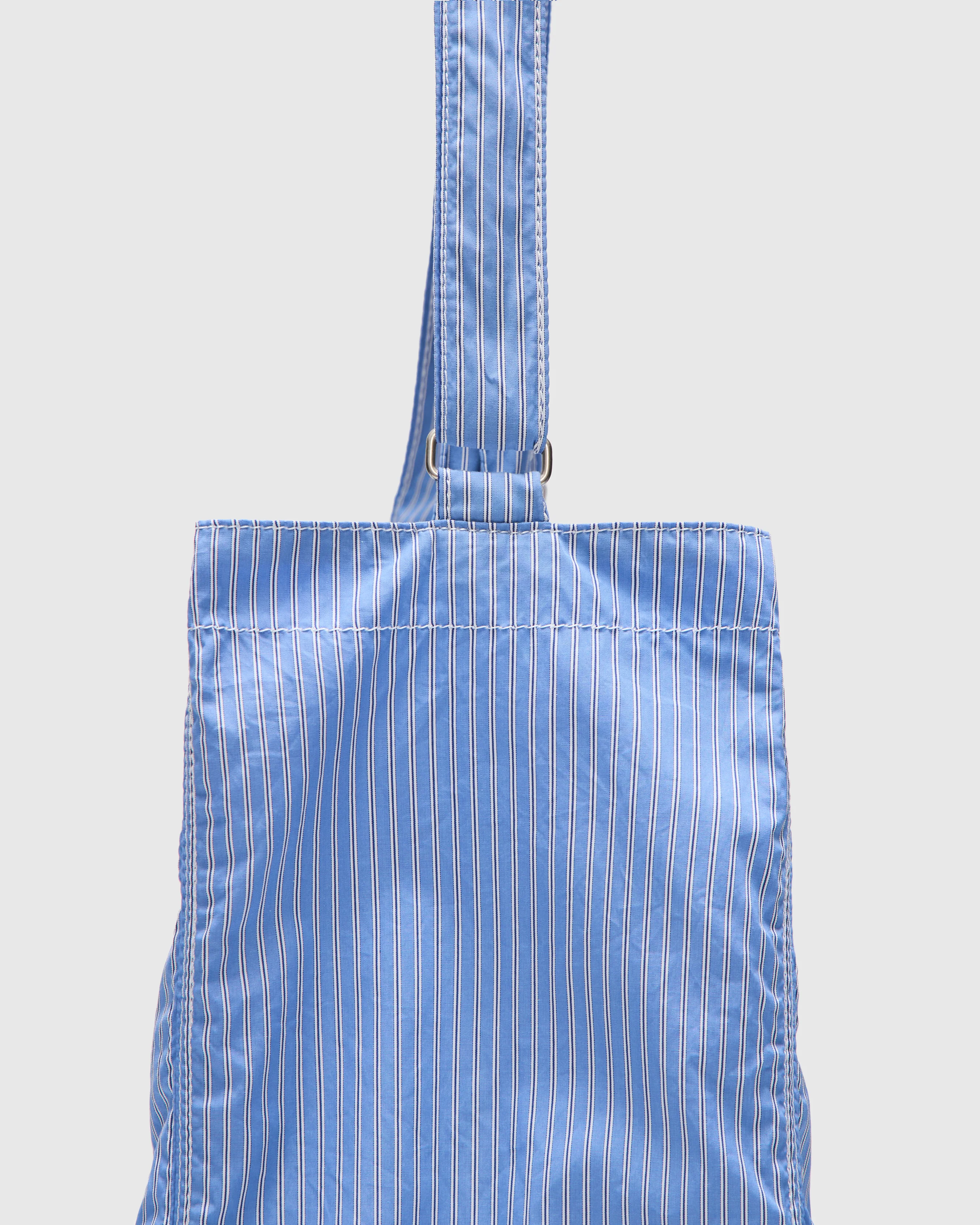 Cotton Tote Bag in Blue/White