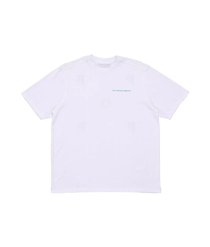 Logo T-Shirt in White/Peacock Green