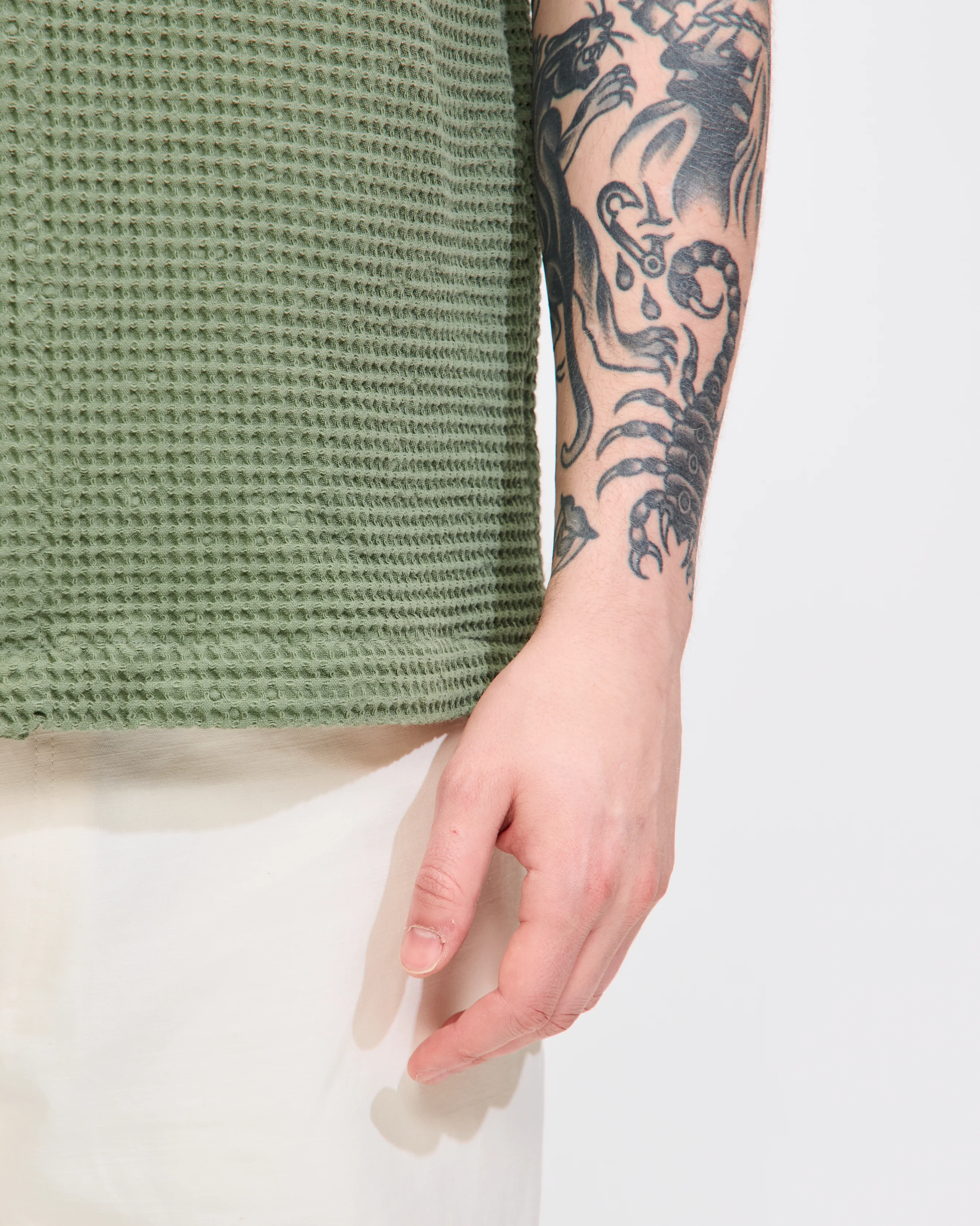 Tech Overshirt in Birch Pike Waffle