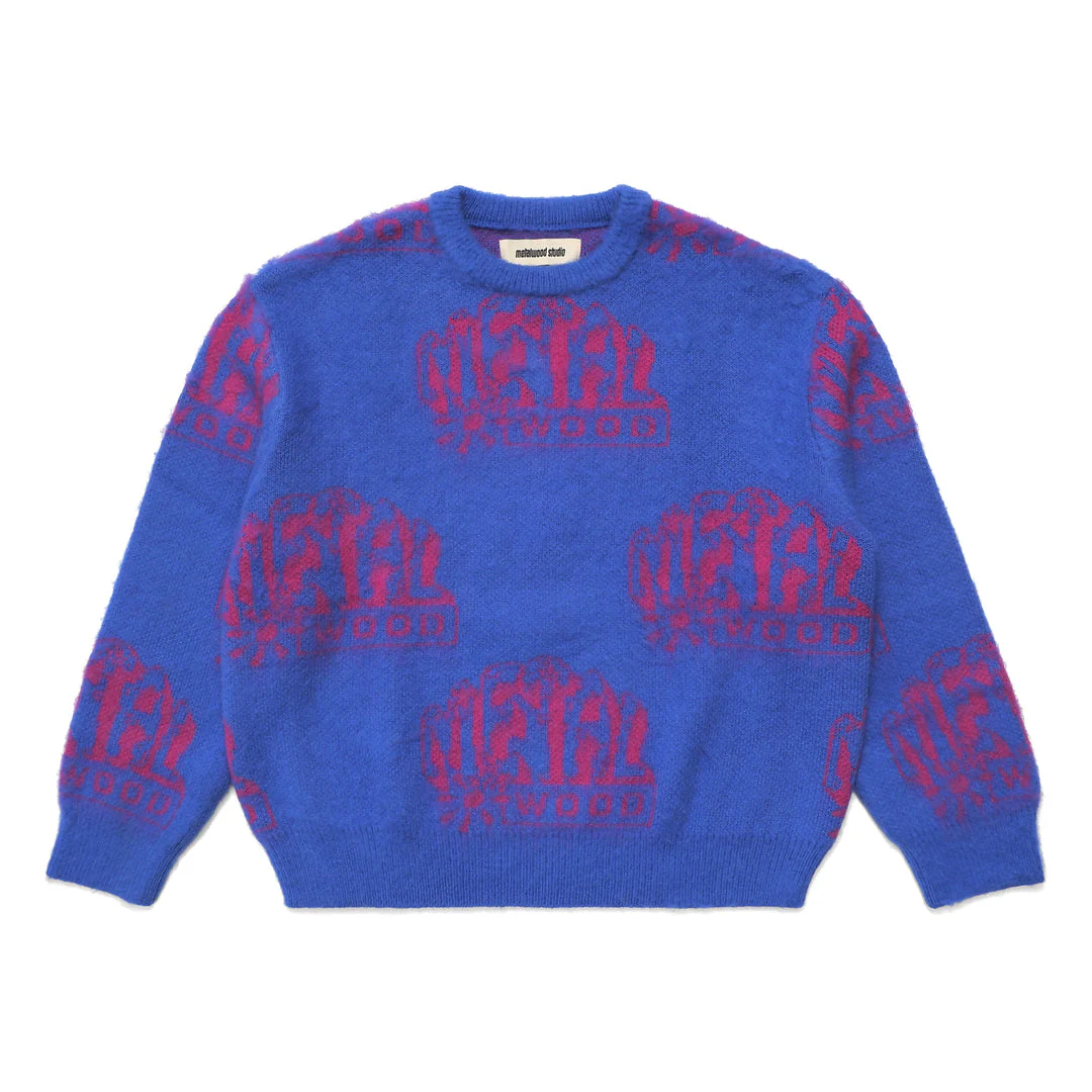 Flower Rave Shaggy Sweater in Hydrangea