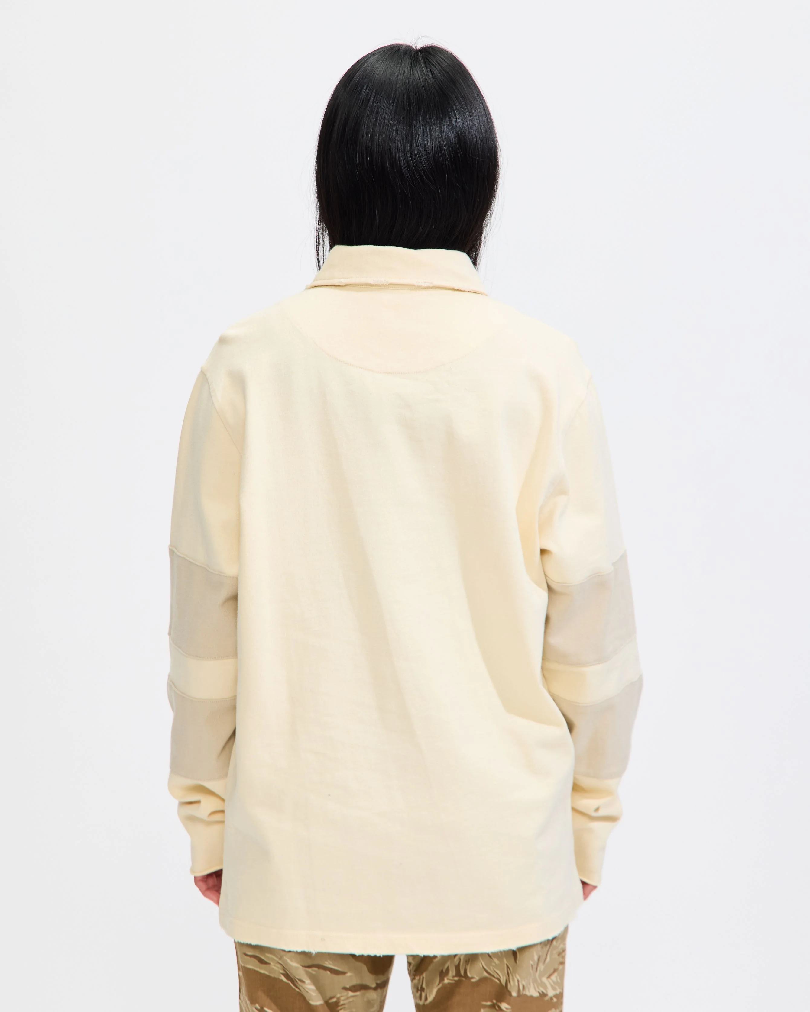 Women's Oversized Rugby Top in Bone