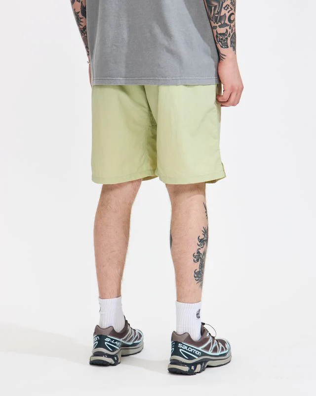 Nylon Packable G-Short in Lime