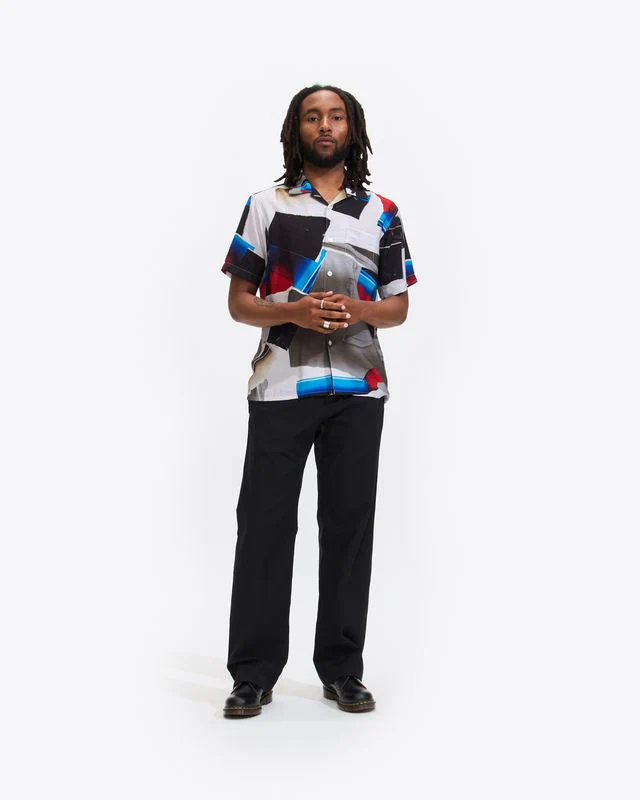 Torn Rayon Shirt in Multi