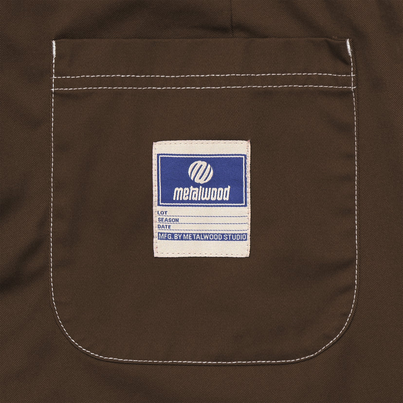 Contrast Stitch Chino Pant in Chocolate