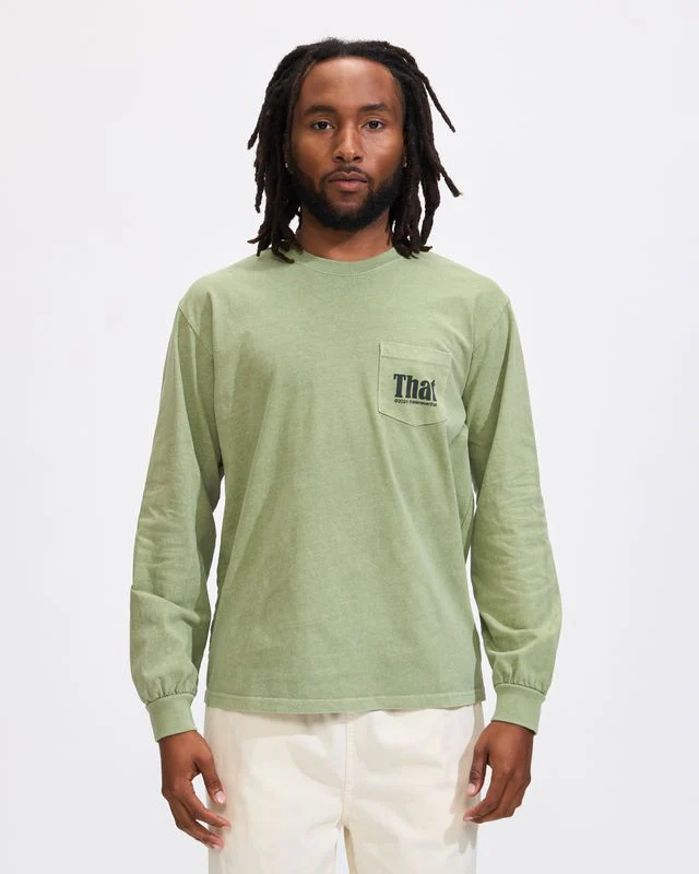 That Pocket Long Sleeve Tee in Olive