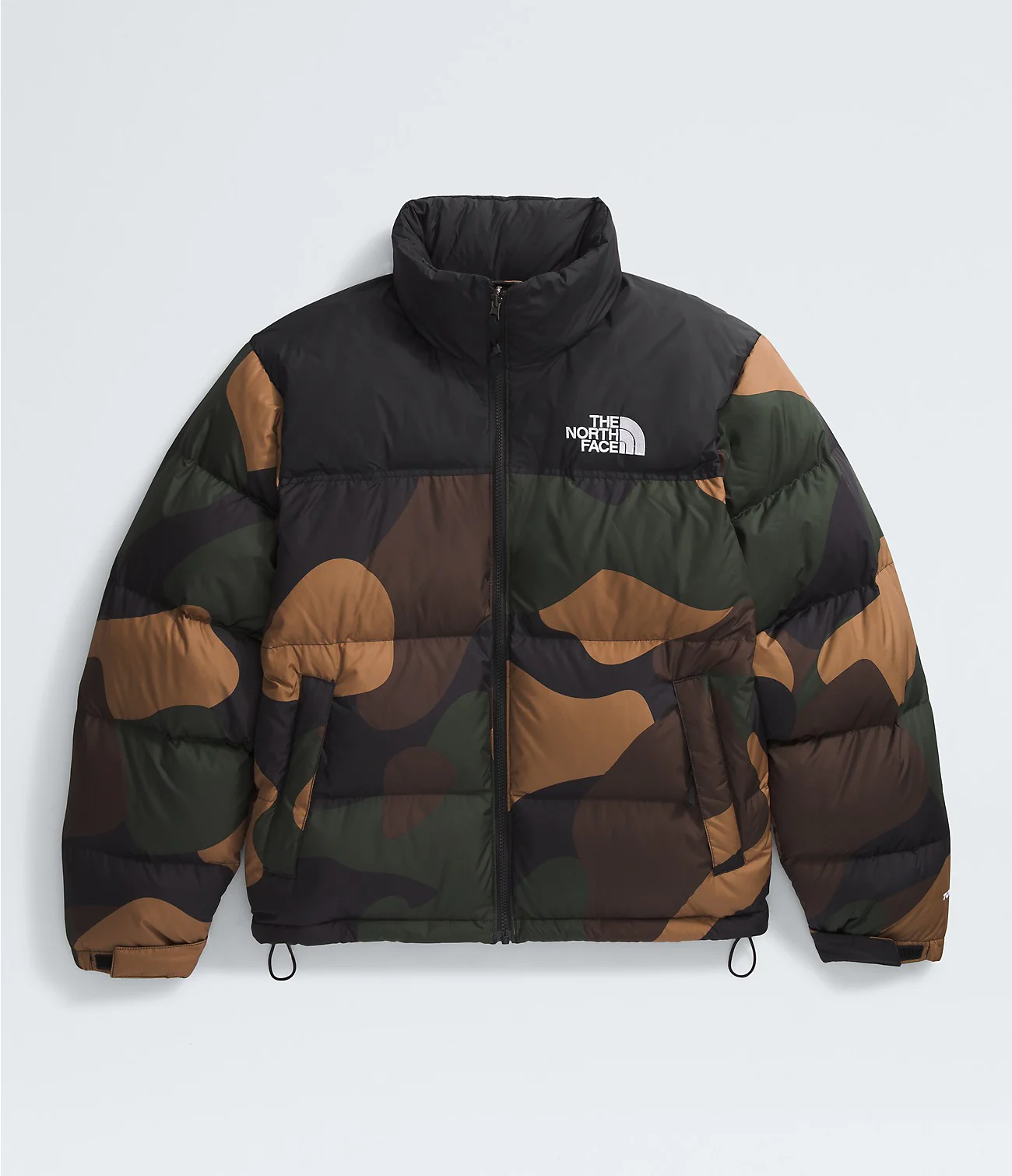 1996 Retro Nuptse Jacket in TNF Black Block Camo Print/ TNF Black