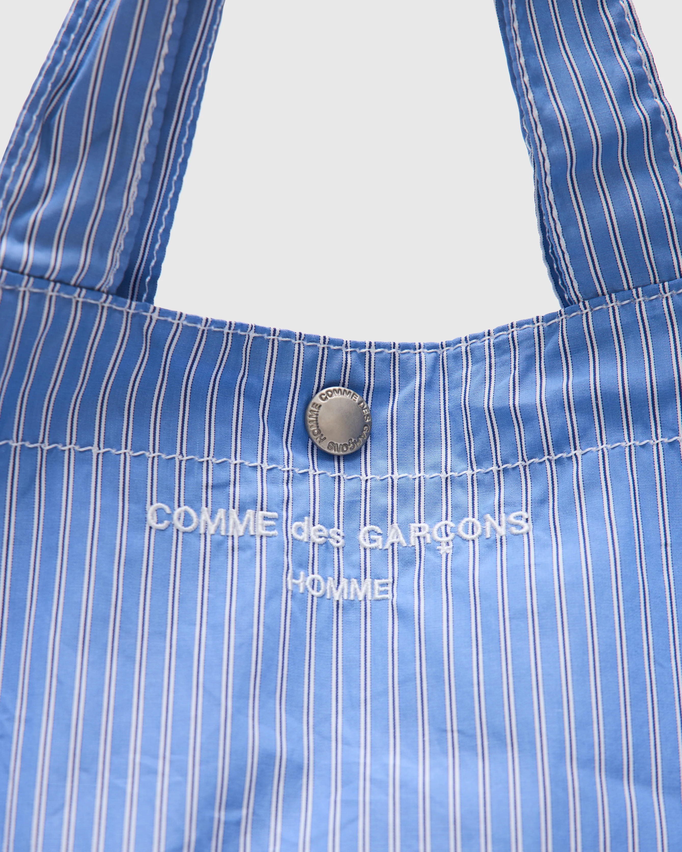 Cotton Tote Bag in Blue/White