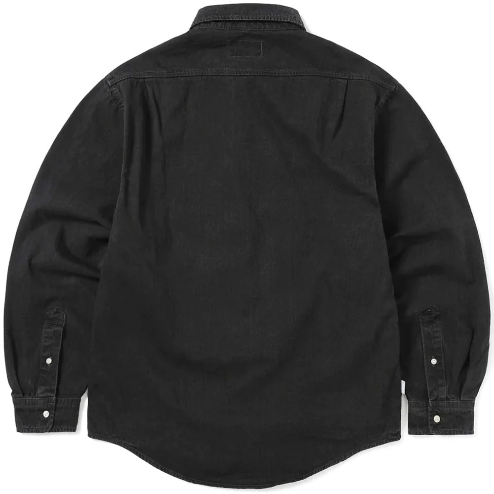 Washed Denim Shirt in Black
