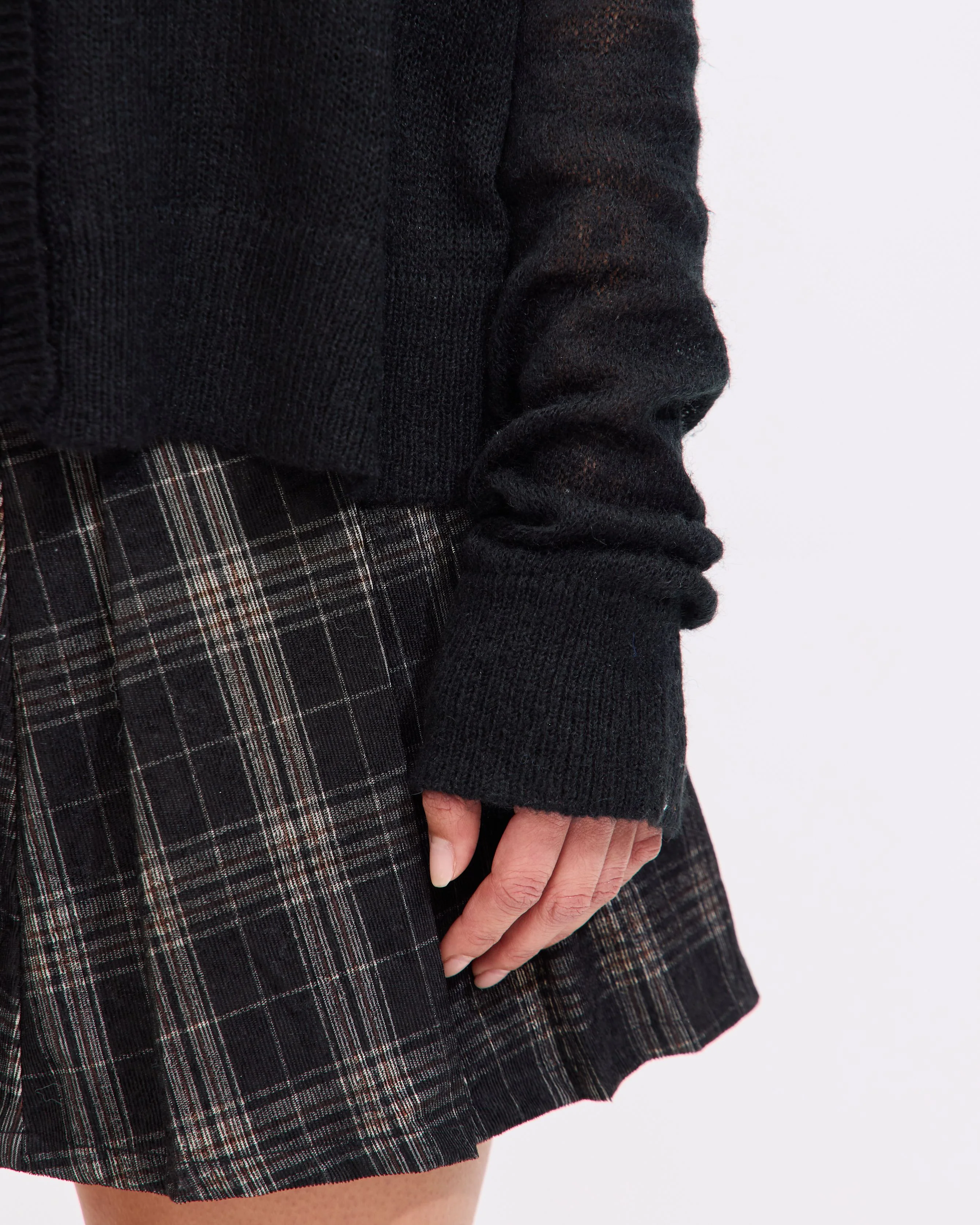 Womens Mohair Cardigan in Black