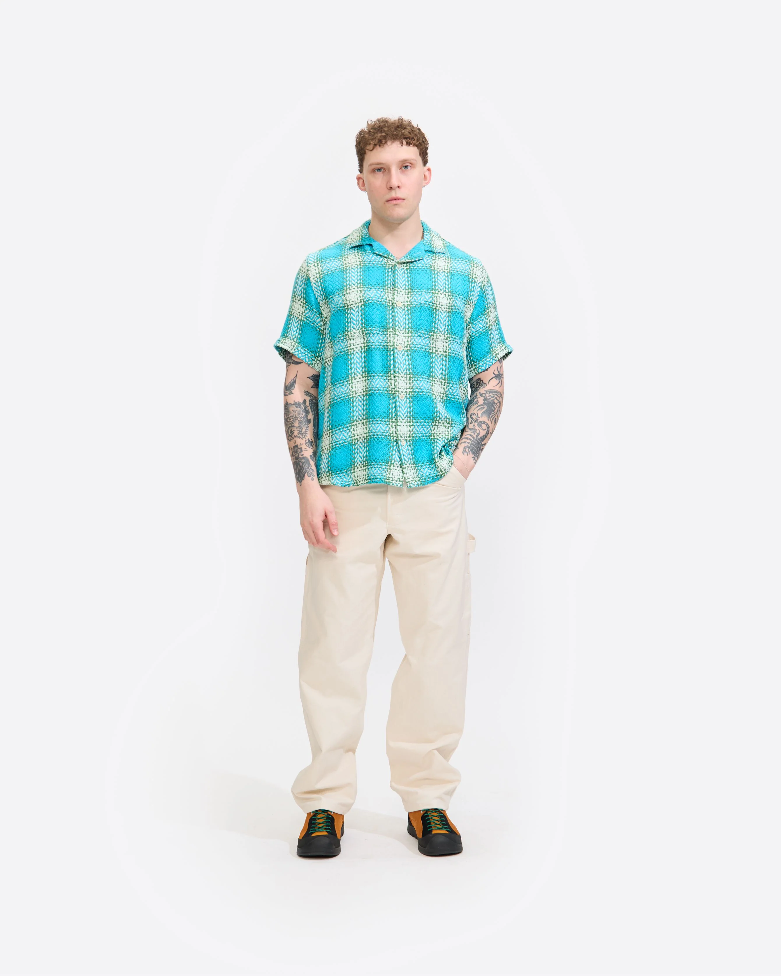 Wildcard SS Camp Shirt in Blue