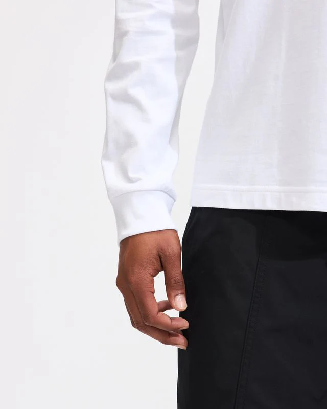 Printed Longsleeve T-Shirt in White