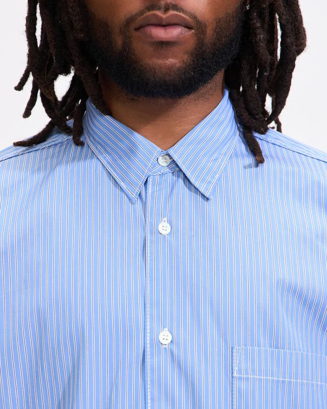 Block Shirt in Blue/White