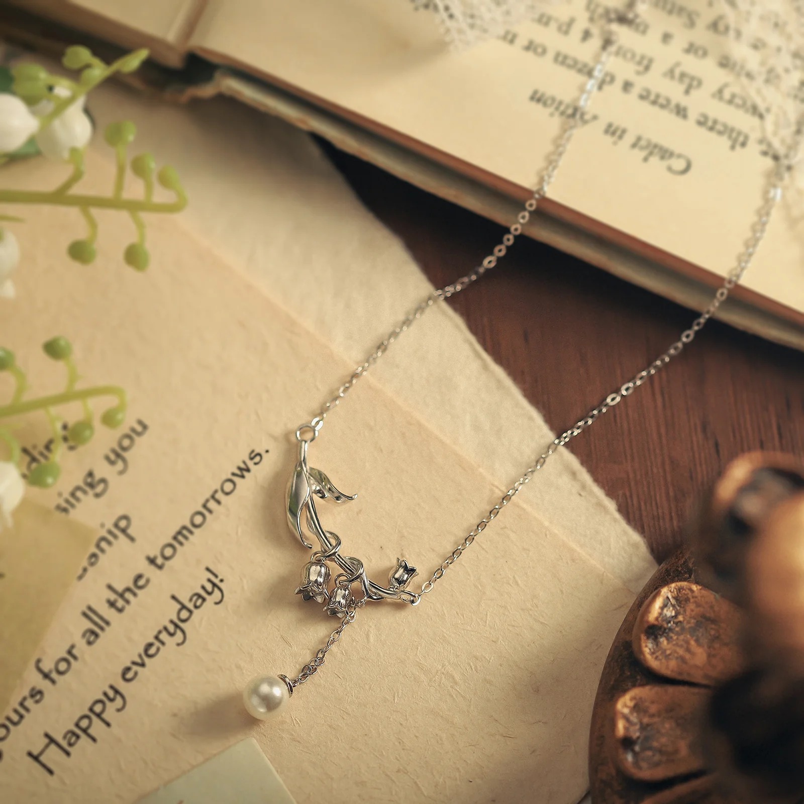 Lily Of The Valley Silver Necklace