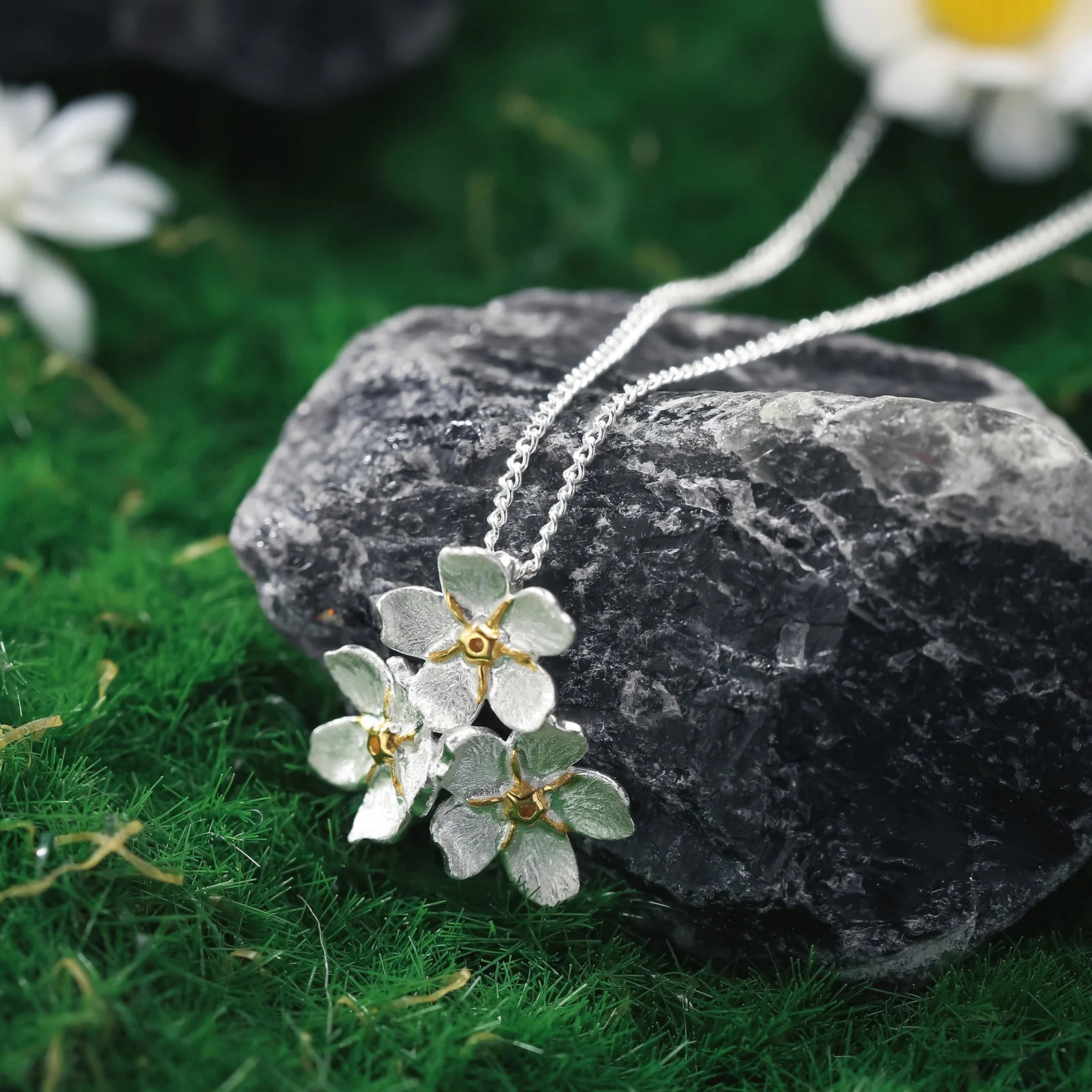 Forget-Me-Not Flowers Necklace