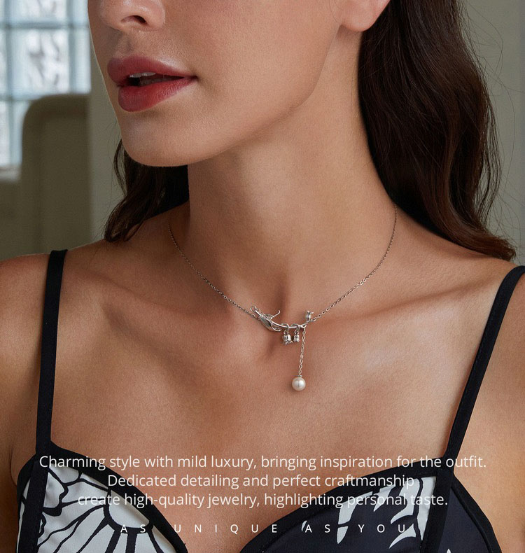 Lily Of The Valley Silver Necklace