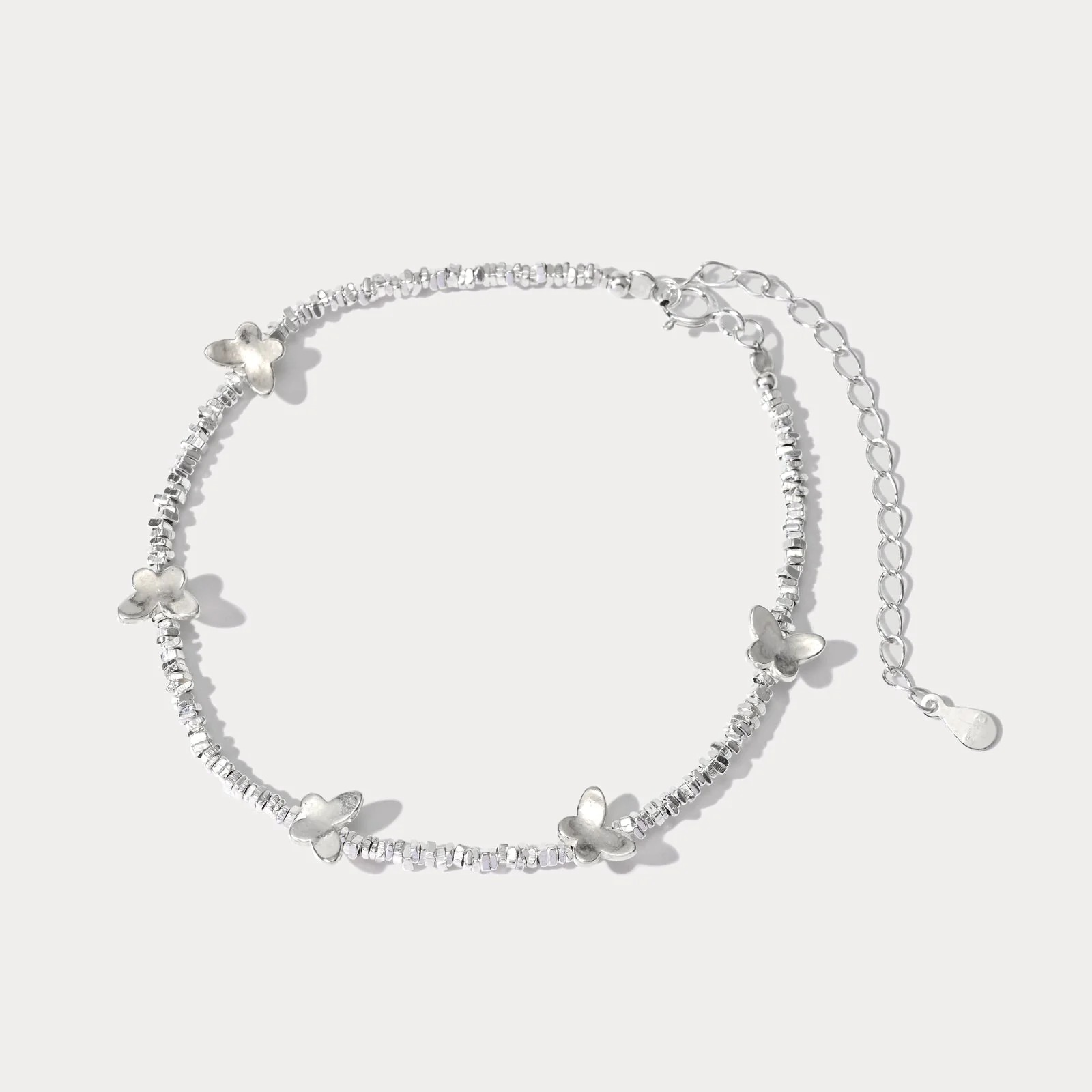 Light Luxury Silver Butterfly Bracelet