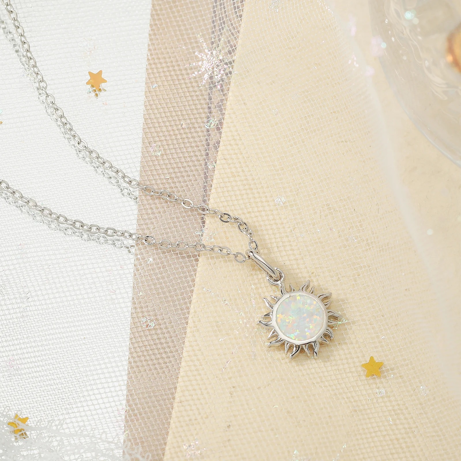 Silver Sun Necklace
