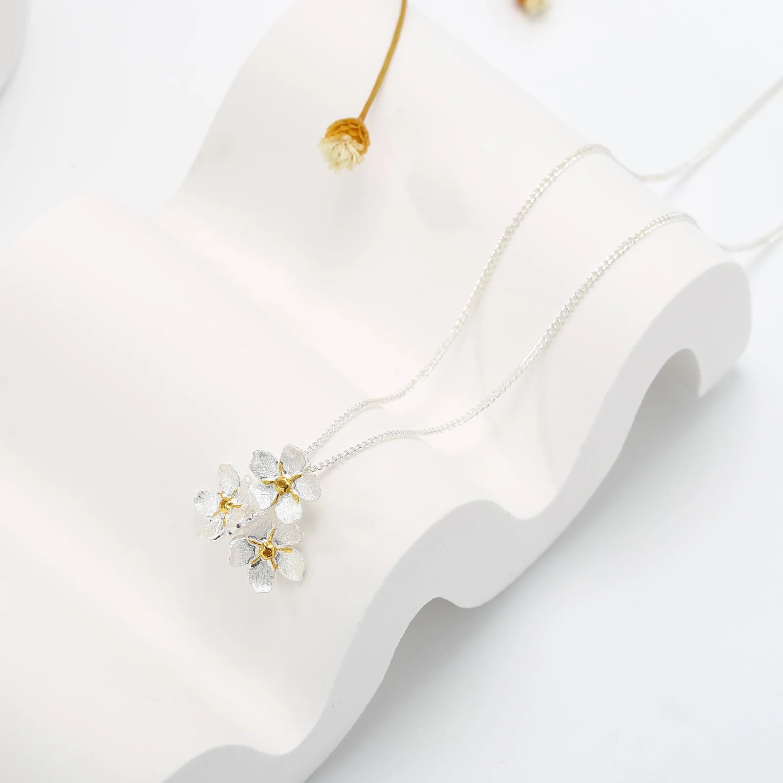 Forget-Me-Not Flowers Necklace