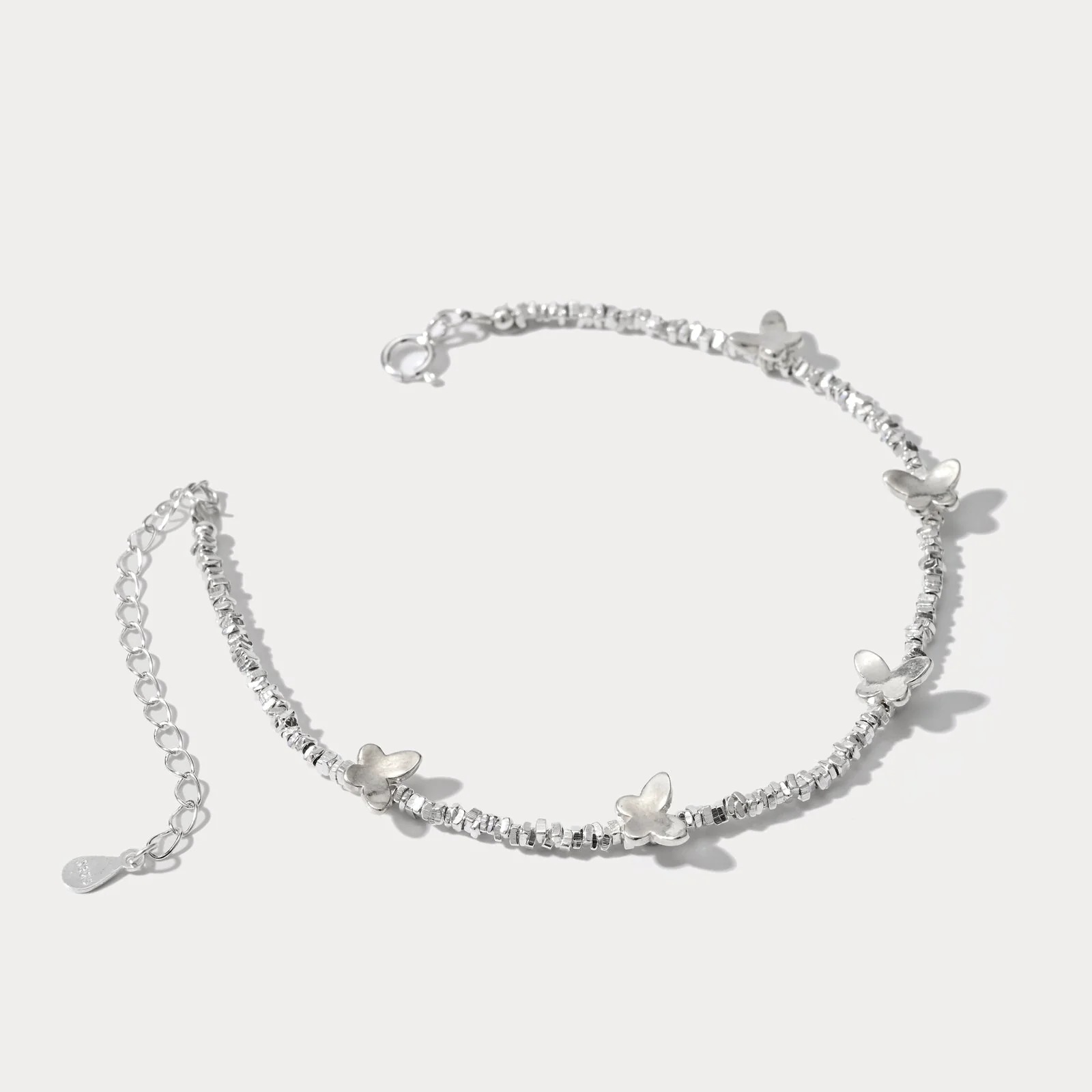 Light Luxury Silver Butterfly Bracelet