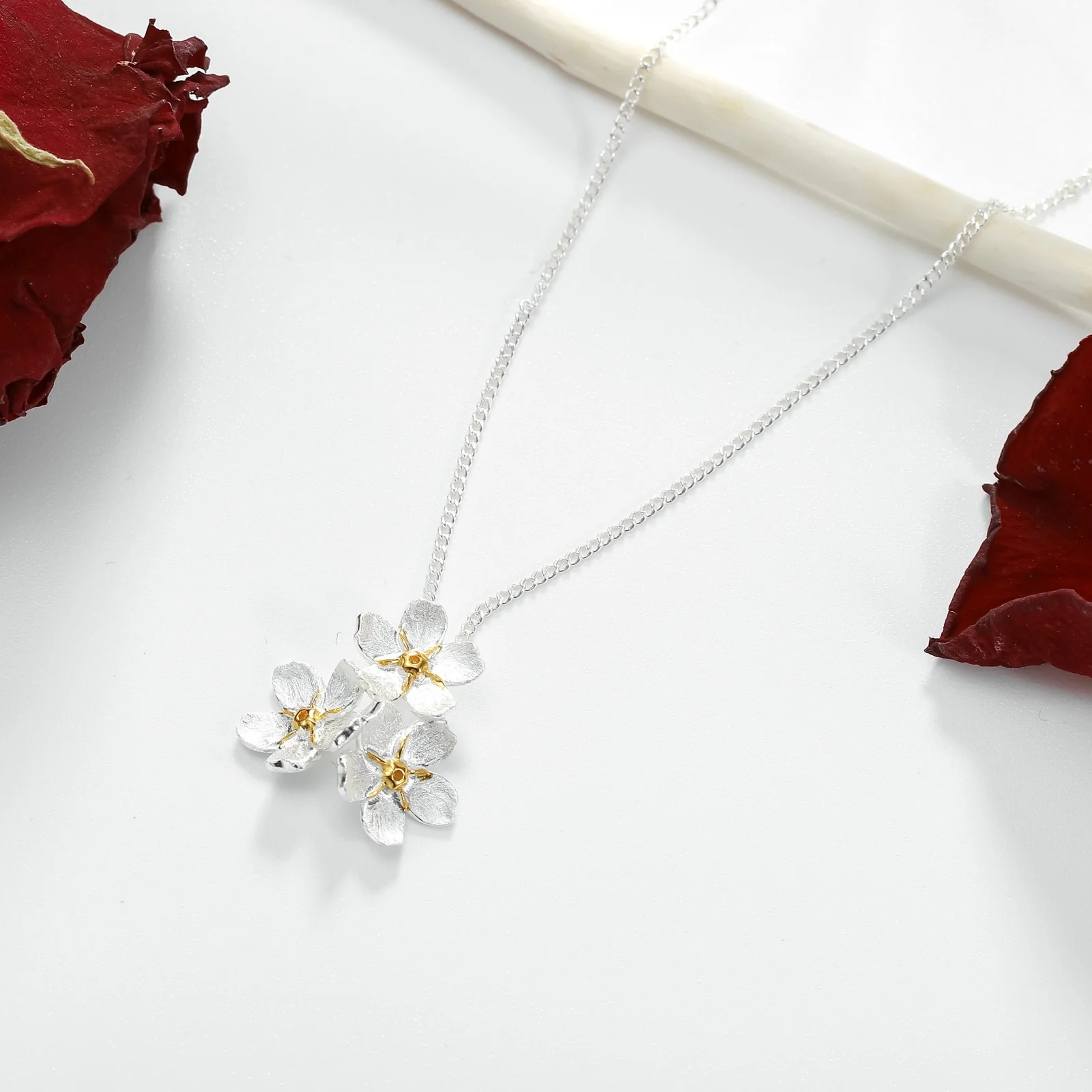 Forget-Me-Not Flowers Necklace