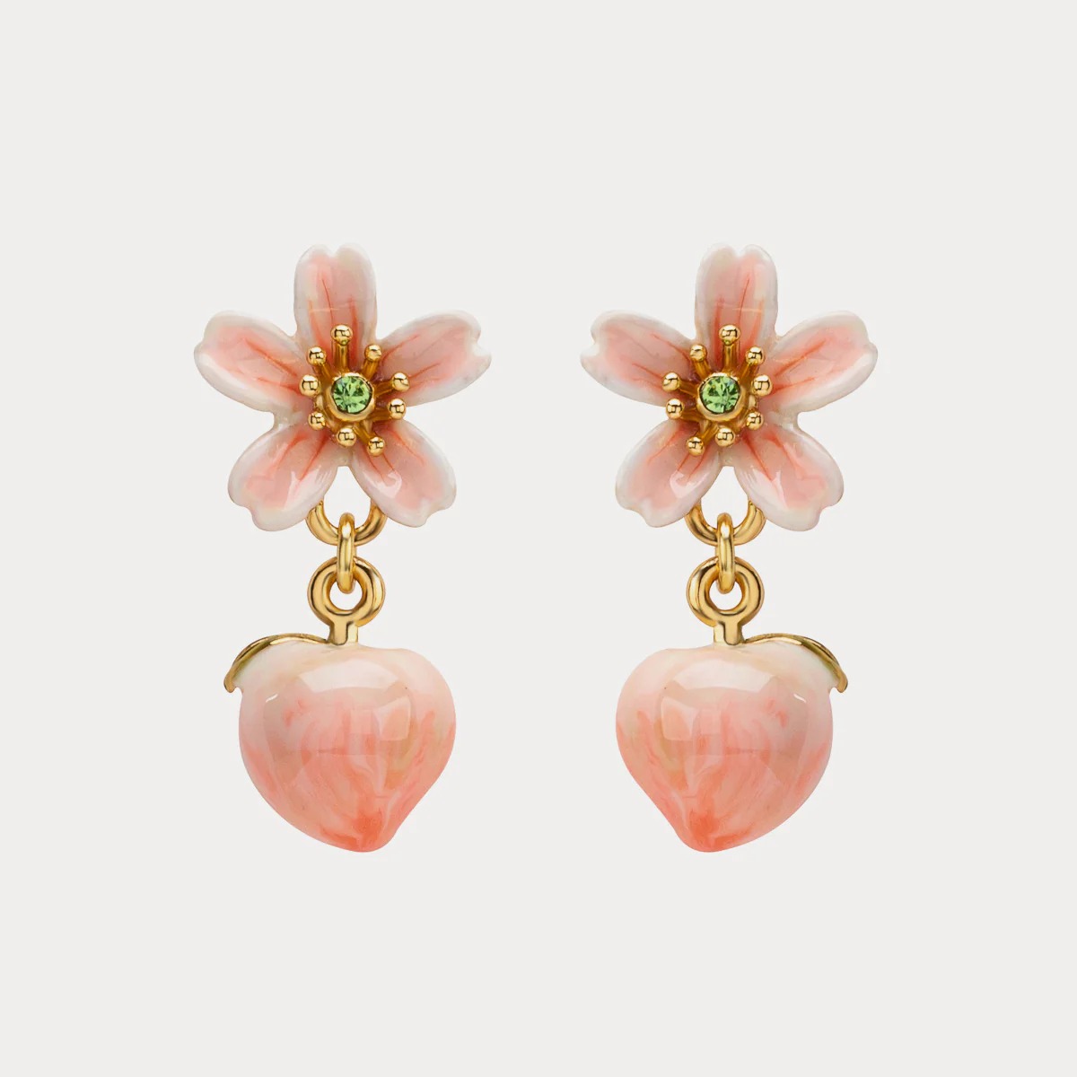 Pastoral style peach earrings AL24112012