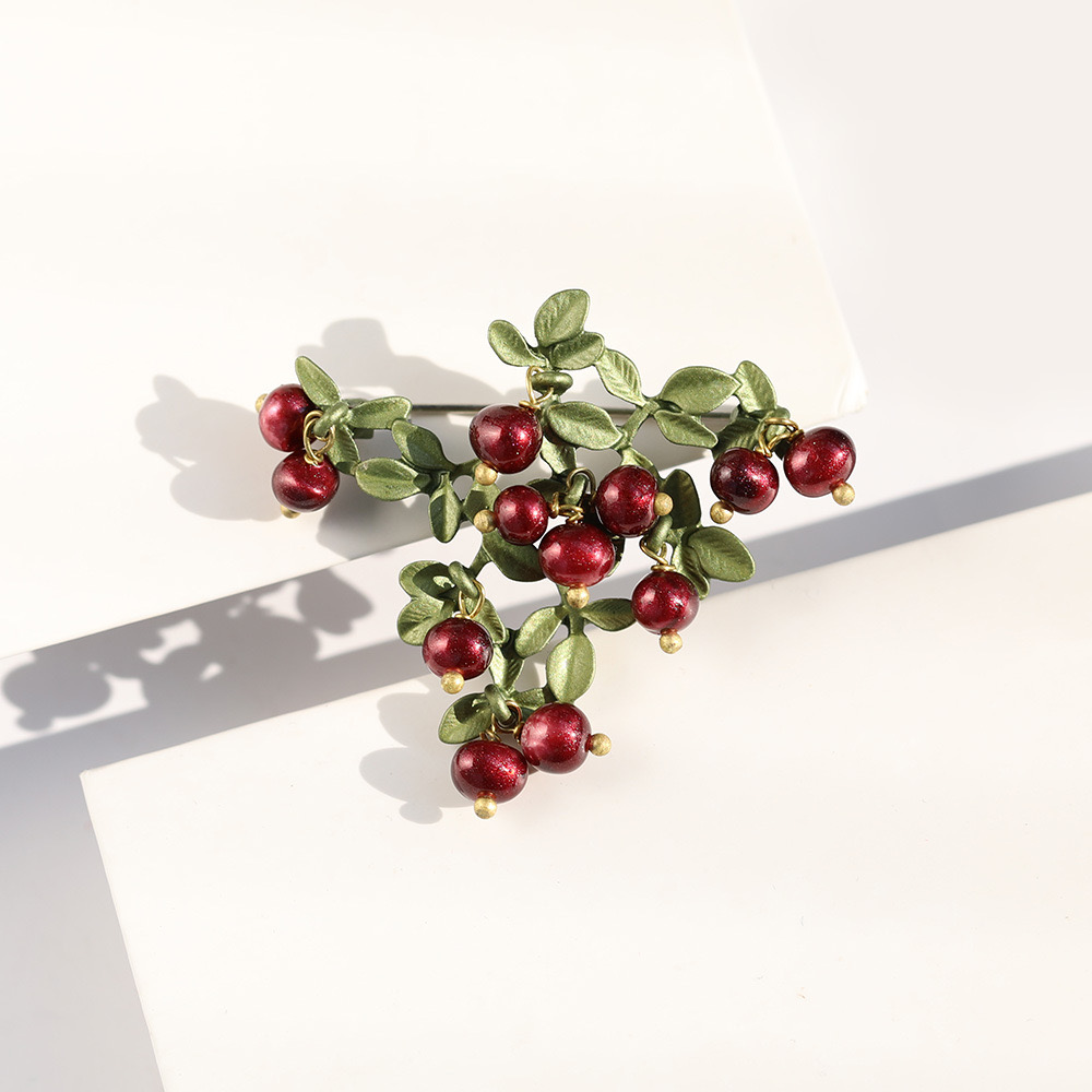 Pastoral style Cranberry Brooch AL24112007