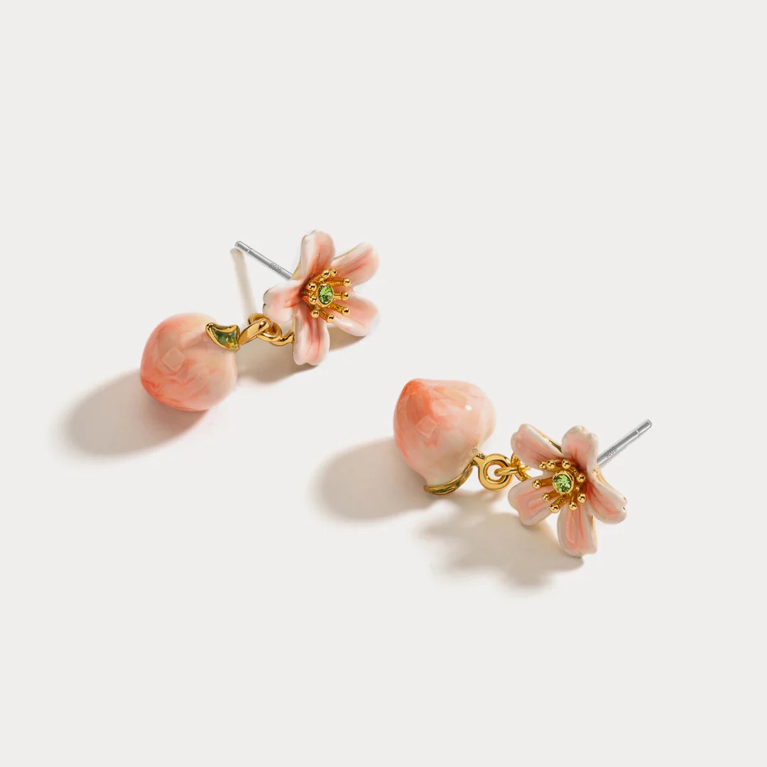 Pastoral style peach earrings AL24112012