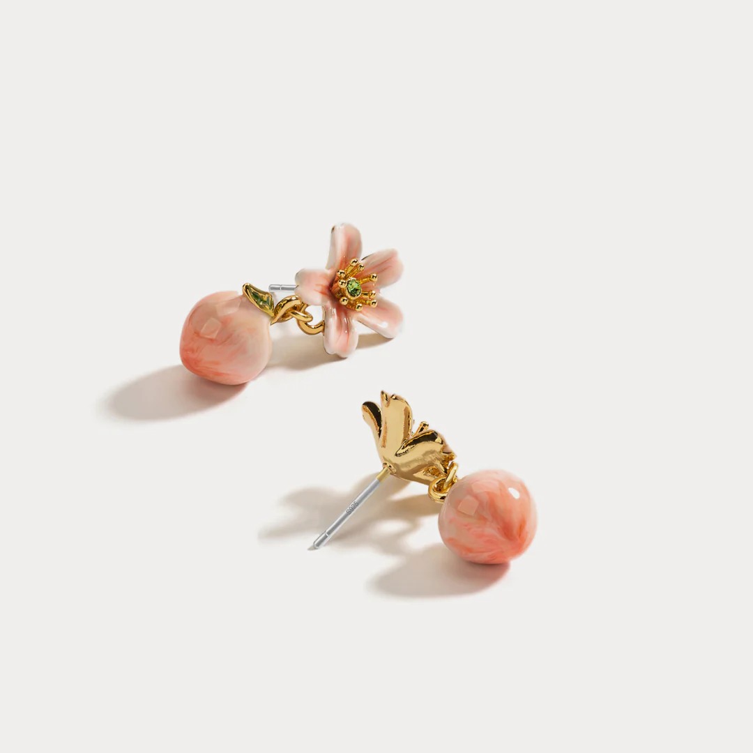 Pastoral style peach earrings AL24112012