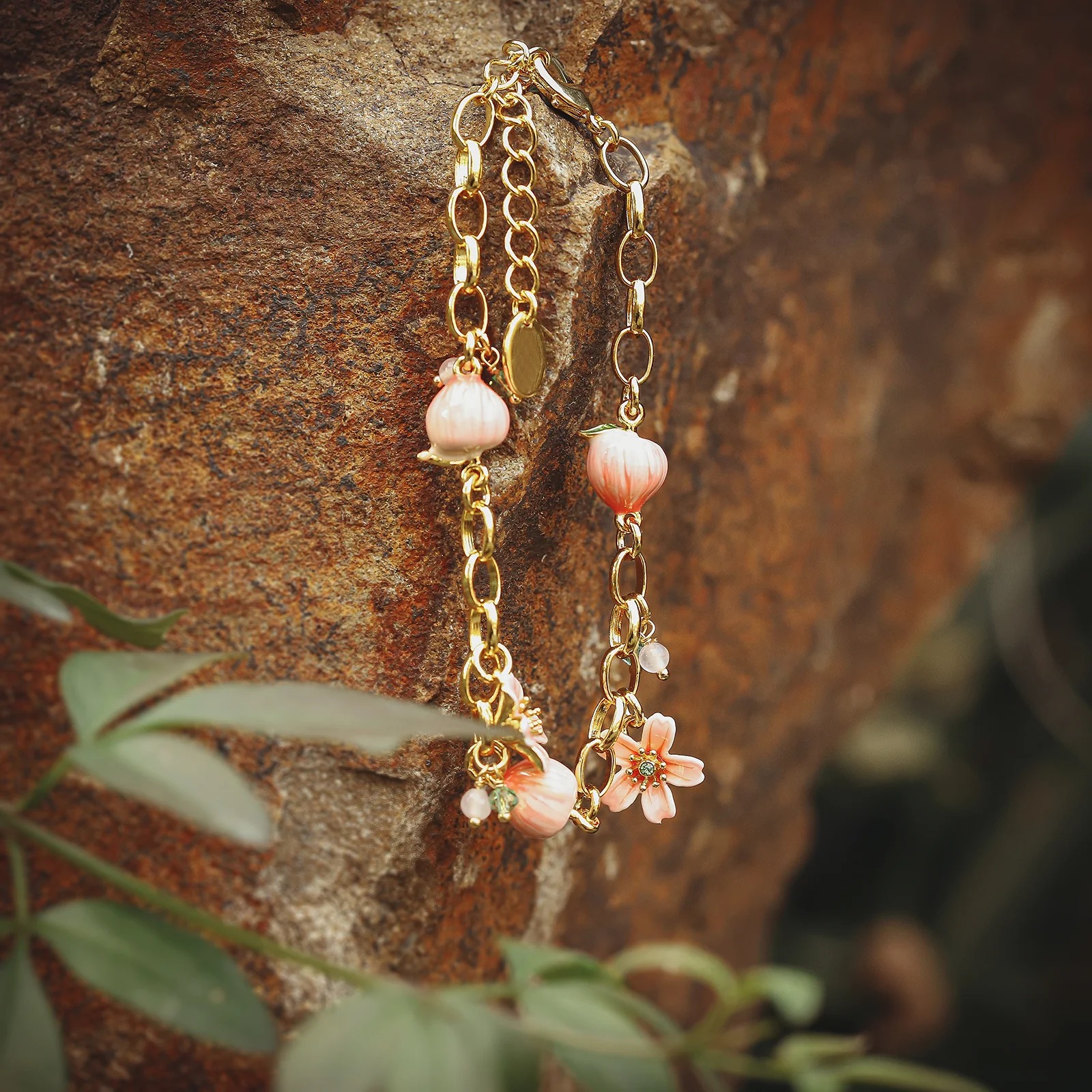 Pastoral style Peach Blossom Bracelet AL24112010