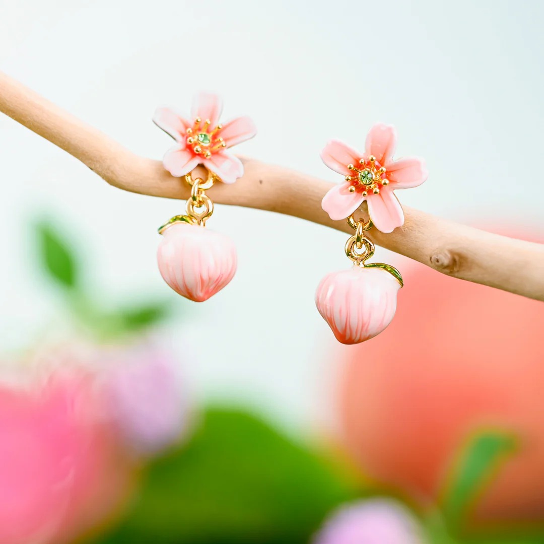 Pastoral style peach earrings AL24112012
