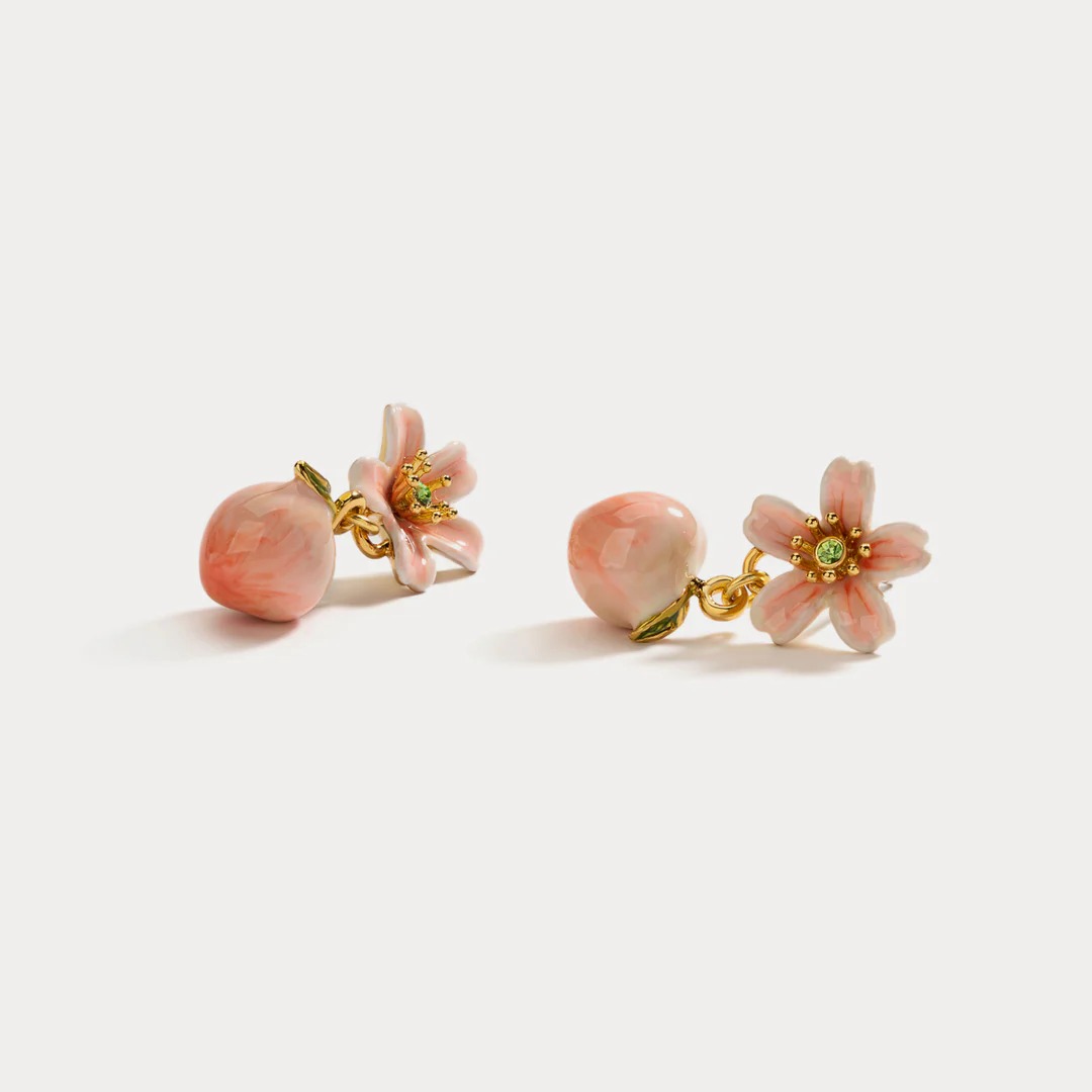 Pastoral style peach earrings AL24112012