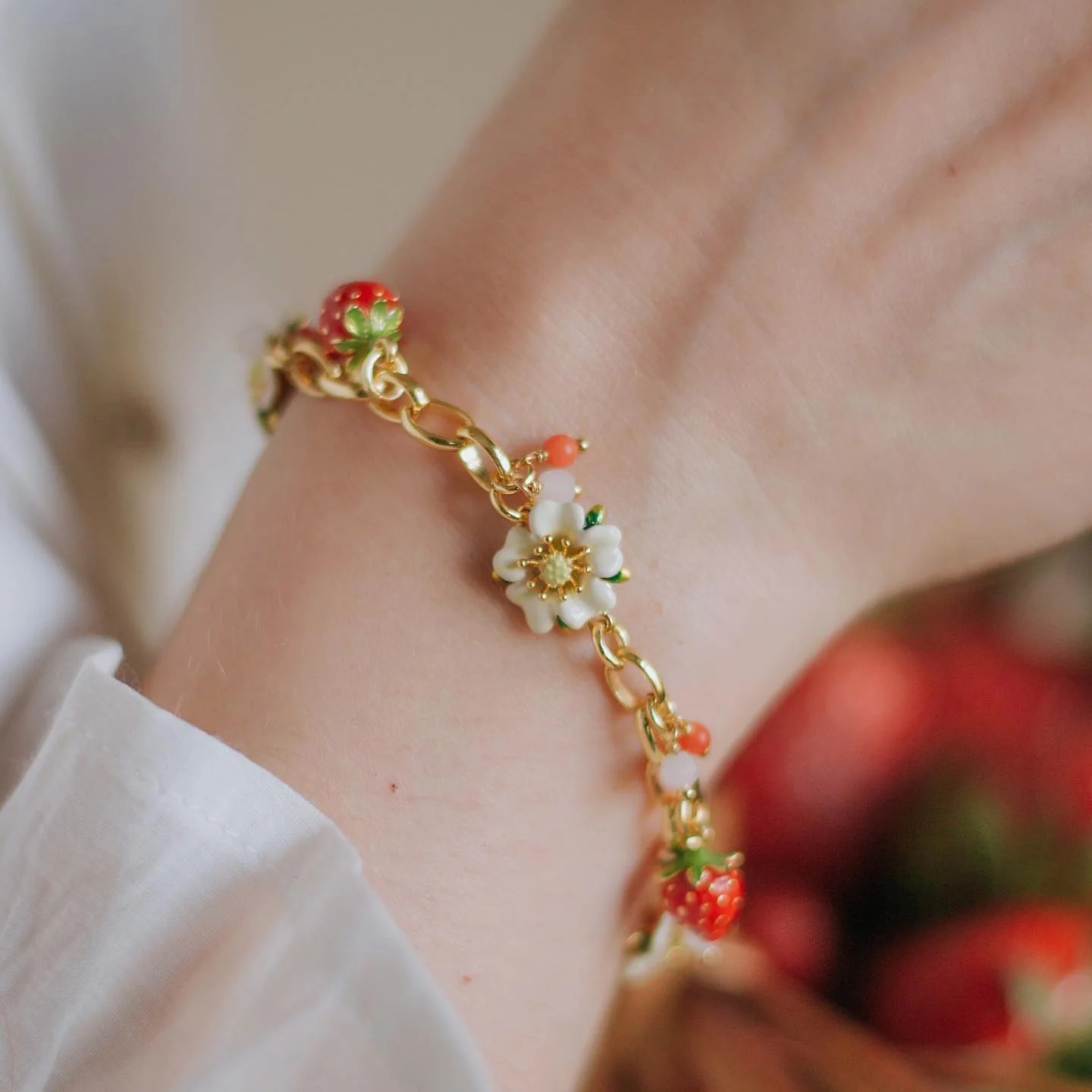 Pastoral style Strawberry Bracelet AL24112008
