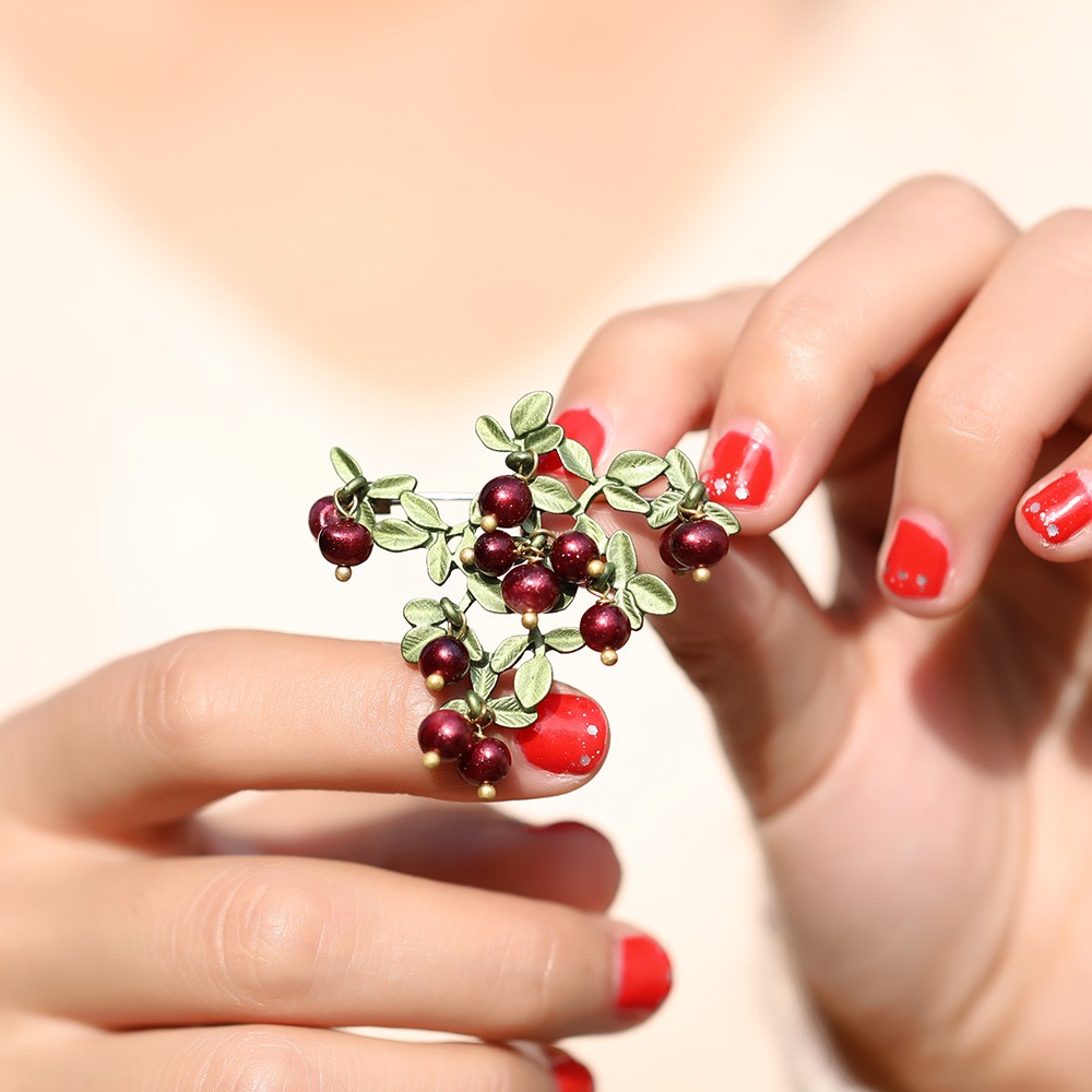 Pastoral style Cranberry Brooch AL24112007
