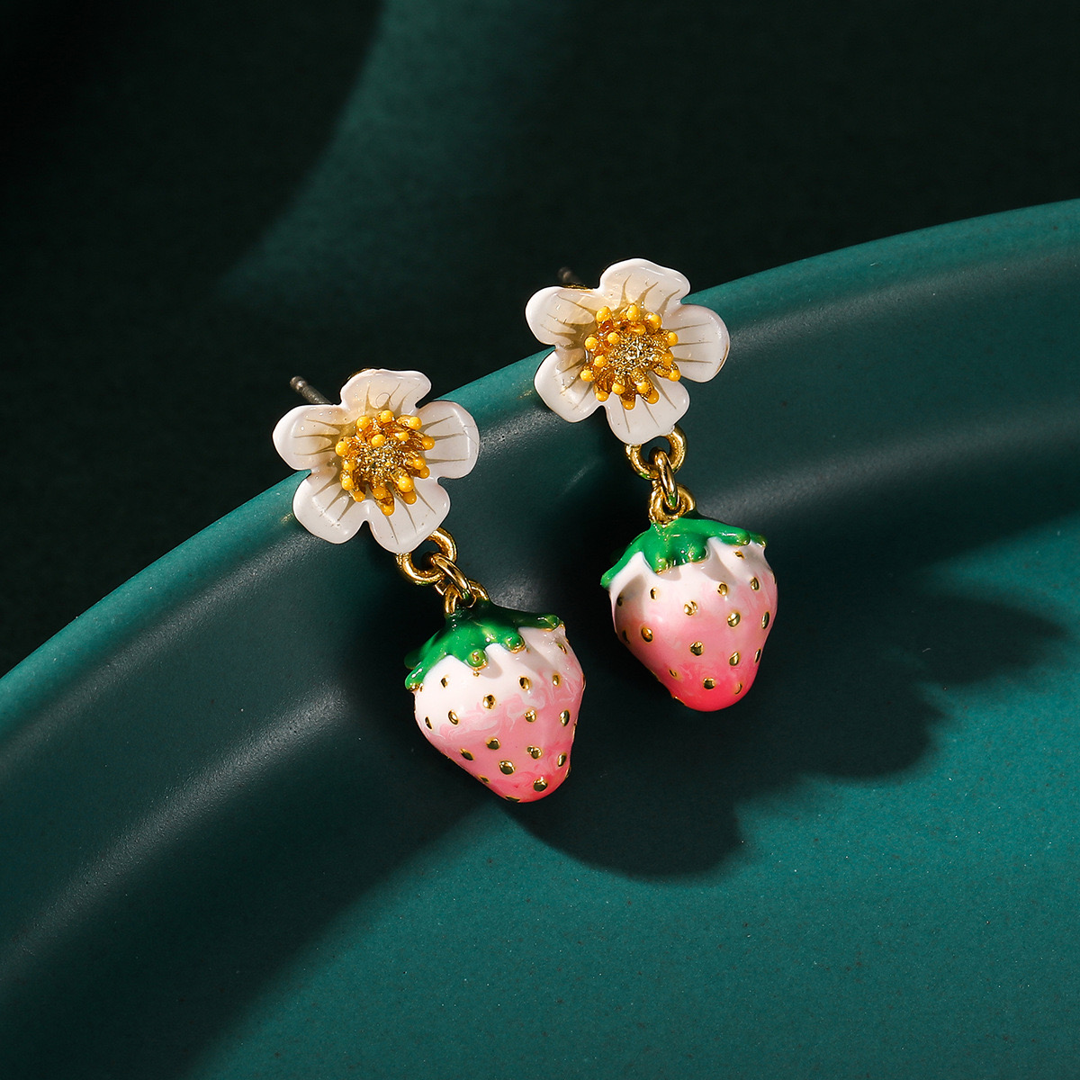 Pastoral style Strawberry & Flower Fashion Earrings AL24112002