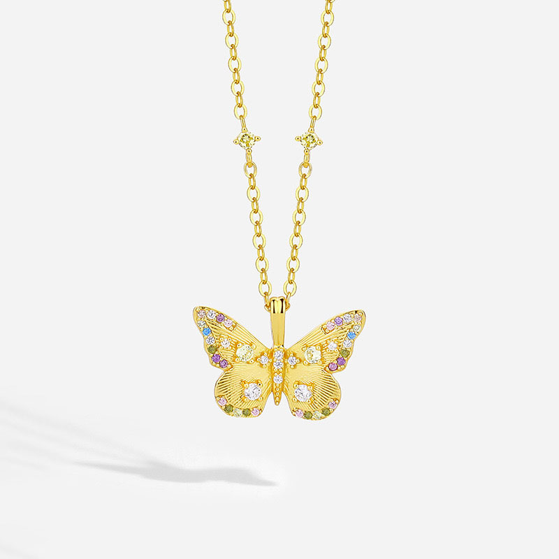 Dopamine Colorful Butterfly Necklace
