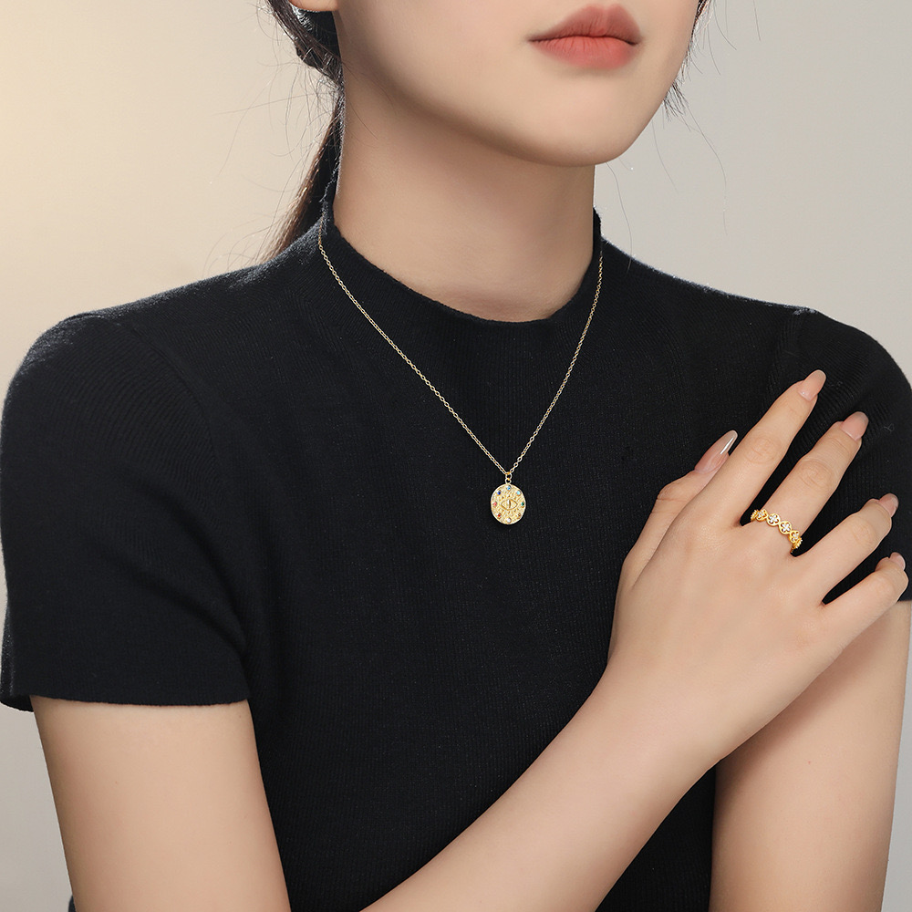 14K gold-plated devil's eye necklace