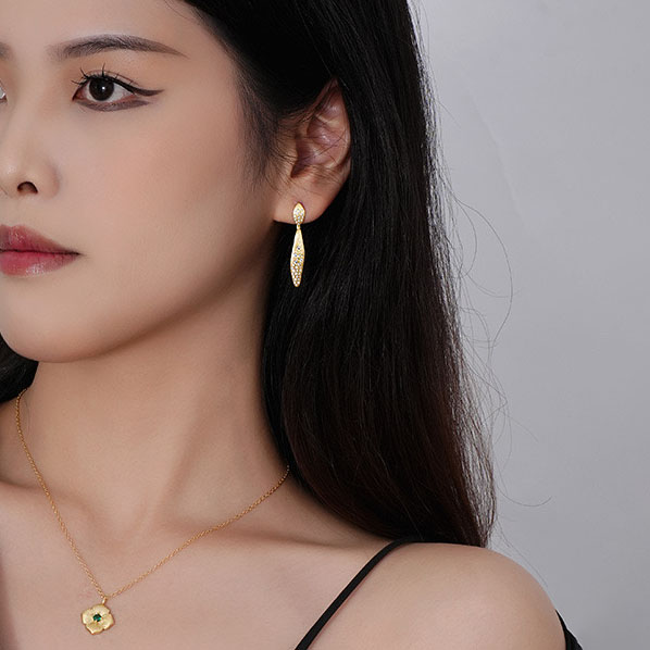 Irregular zircon earrings AL24112145