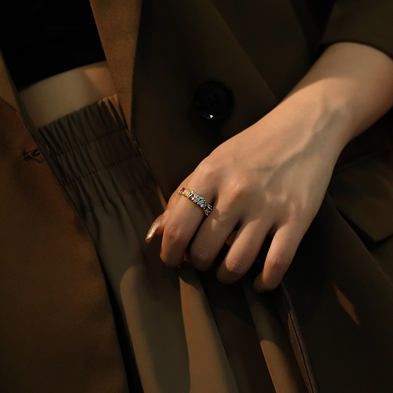 Light Luxury Rainbow Ring AL24112143