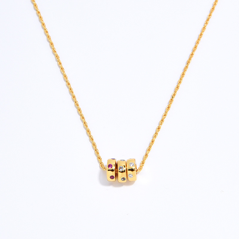 Light Luxury Three Ring Pendant necklace AL2411321