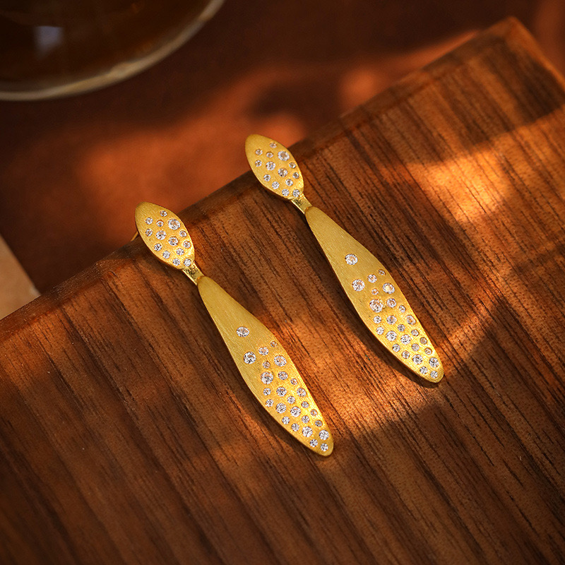 Irregular zircon earrings AL24112145