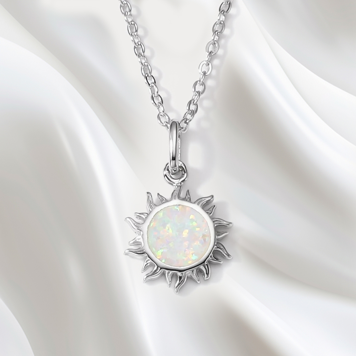 Silver Sun Necklace