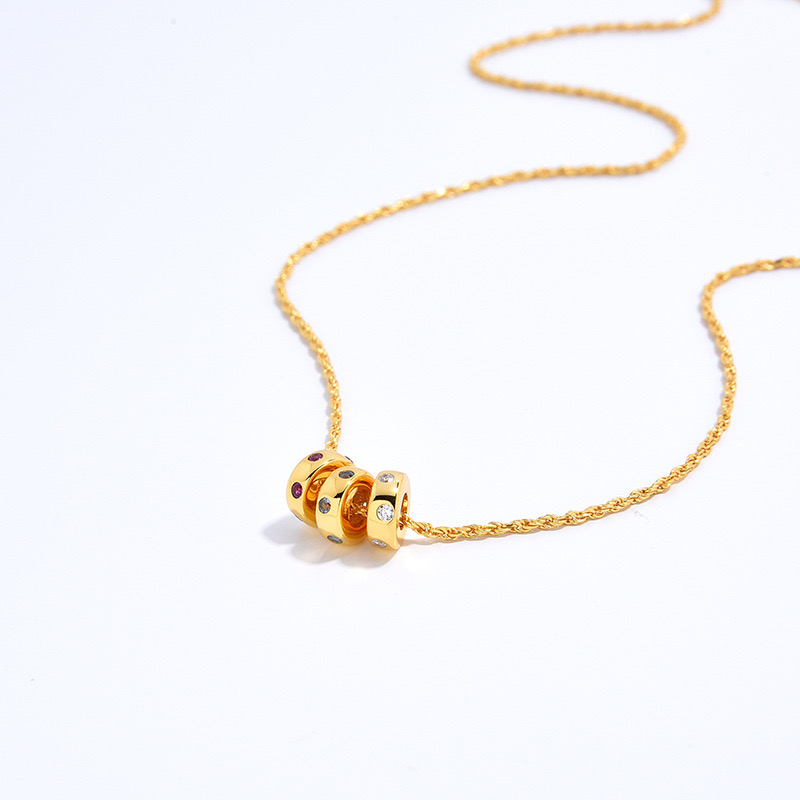 Light Luxury Three Ring Pendant necklace AL2411321