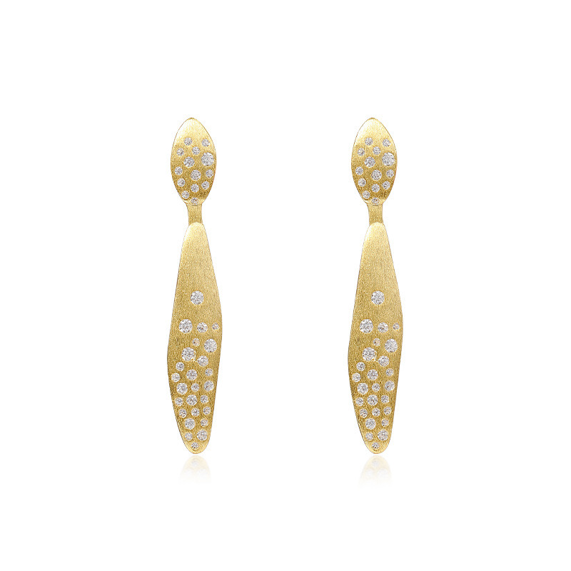 Irregular zircon earrings AL24112145