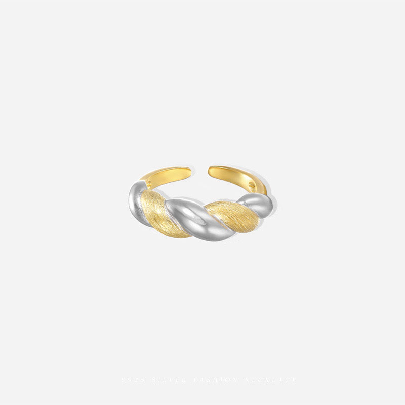 Twisted brushed luxury ring AL24112146