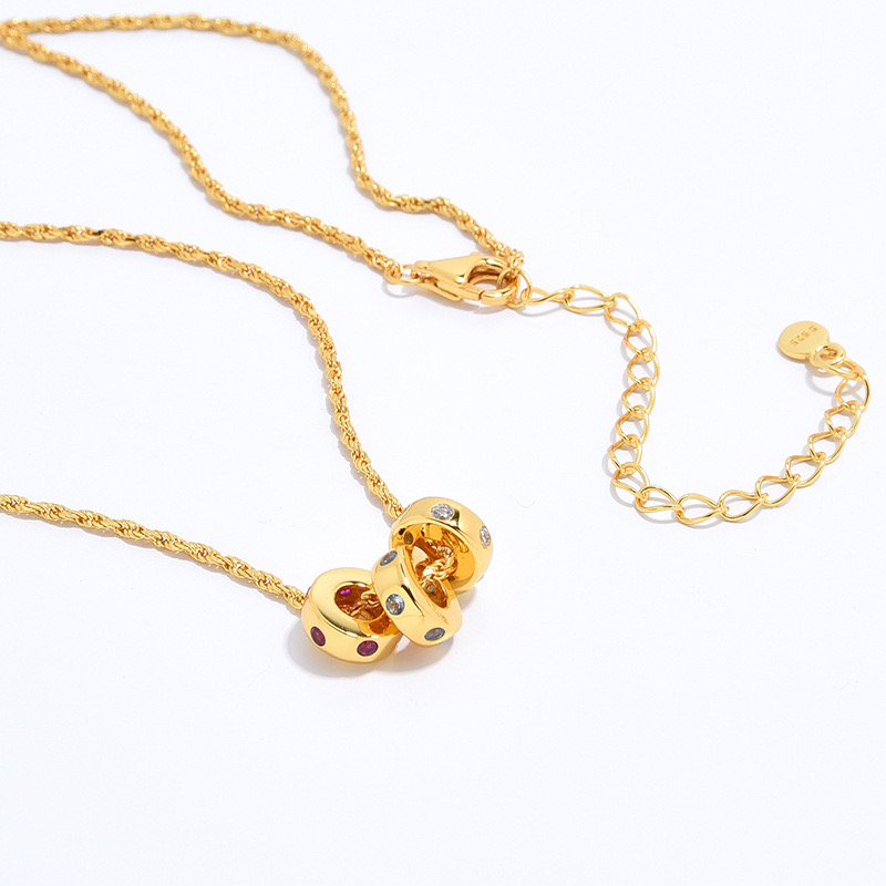 Light Luxury Three Ring Pendant necklace AL2411321