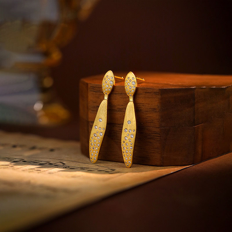 Irregular zircon earrings AL24112145