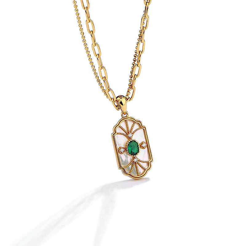 Light luxury green lucky pendant AL24112231