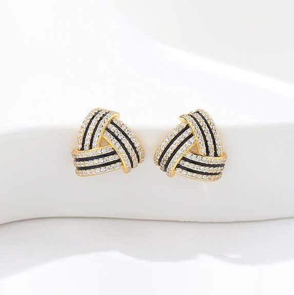 14K Gold Plated Triangle Hoop Niche Earrings